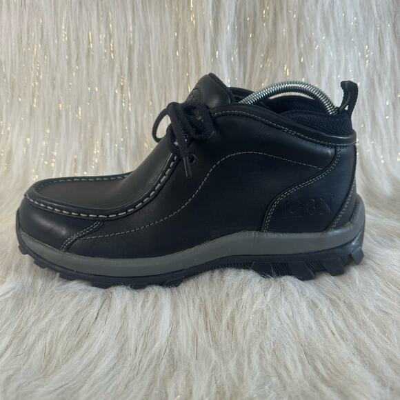 GBX Mens Lace up Leather Casual Ankle Chukka Boots Black Size 8.5 - Picture 1 of 8
